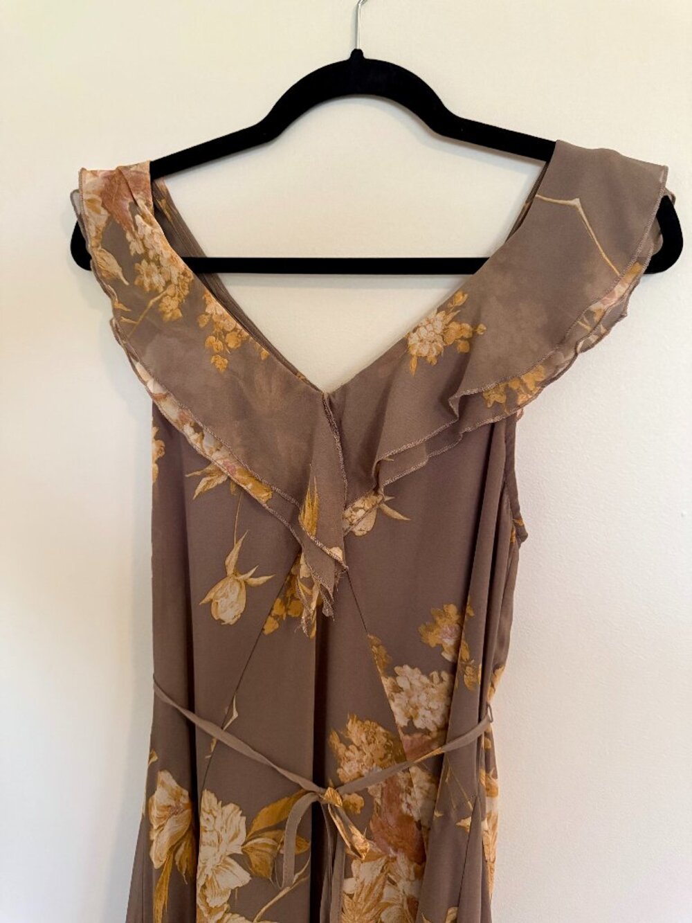 Dress Forum Floral Ruffle Maxi Dress Size Small